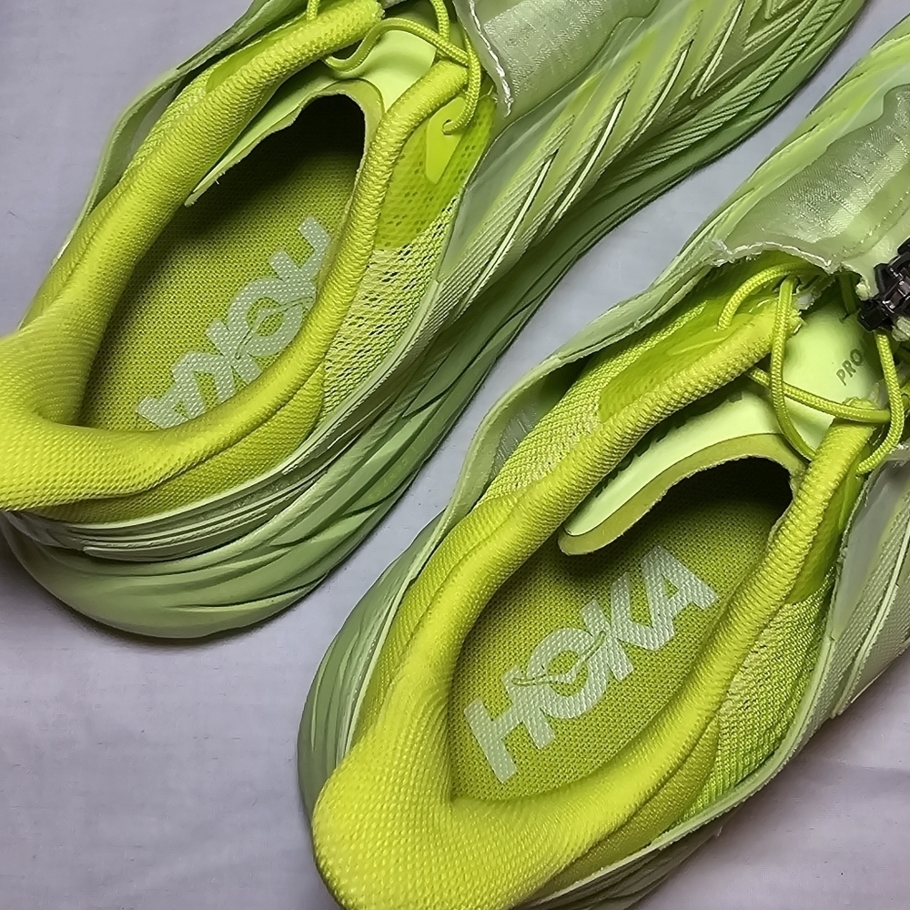 HOKA Project Clifton Butterfly Neon Yellow Evening Primrose Sneakers Running, 8 - Picture 9 of 14